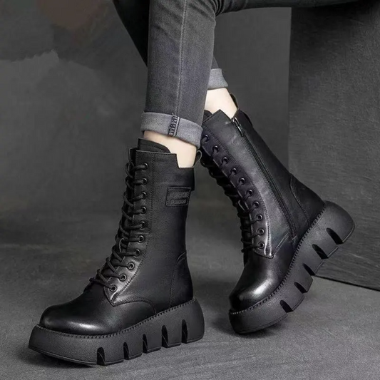 Frieda – Modische Orthopädische Lederstiefel